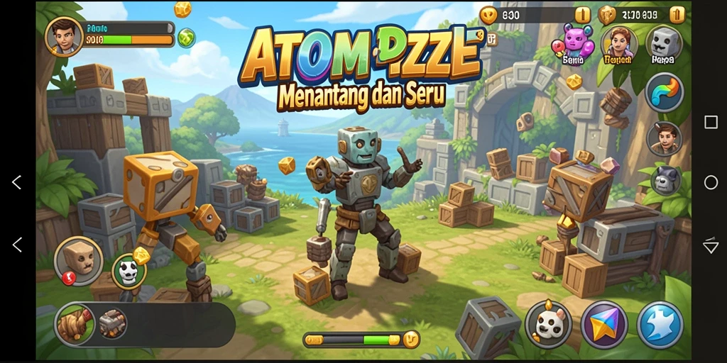 Gameplay menantang dengan teka-teki seru di ATOM138.