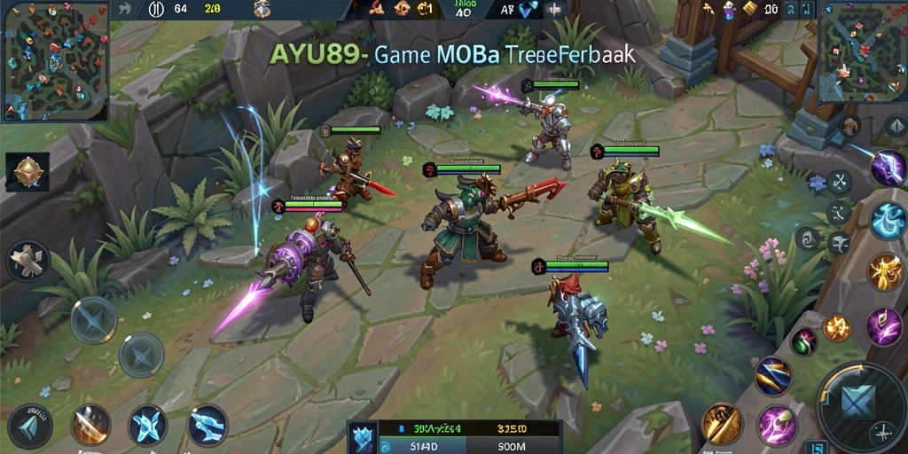 Tampilan gameplay seru dalam AYU89 dengan pertempuran intens.