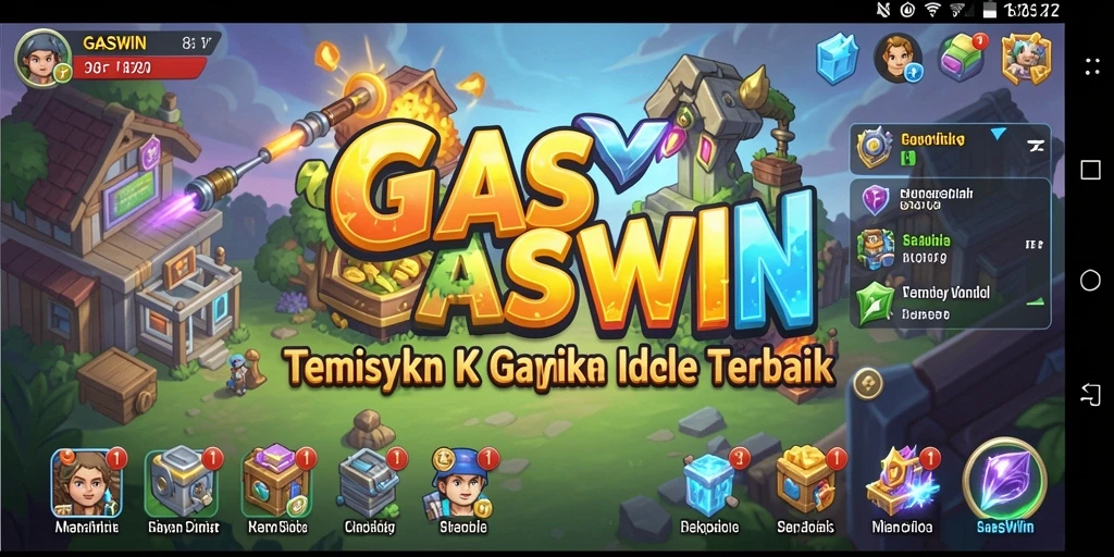 Tangkapan layar GASWIN menunjukkan gameplay yang menarik dan intuitif.