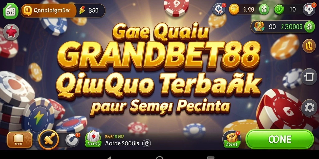 Tampilan gameplay seru dalam permainan QiuQiu GRANDBET88.