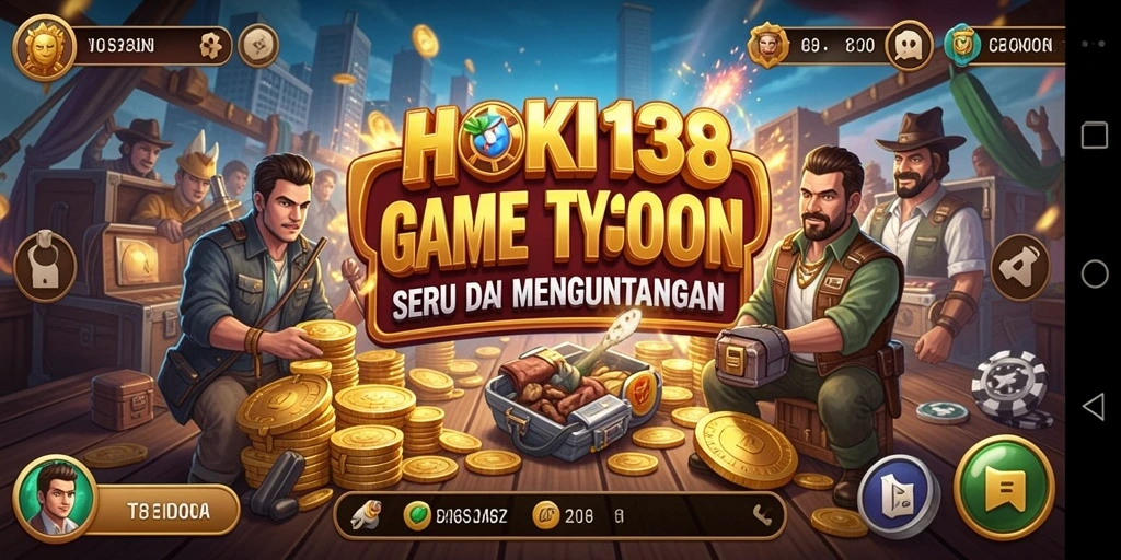 Tampilan gameplay HOKI138 yang seru dan menarik sesuai dengan tema Tycoon.