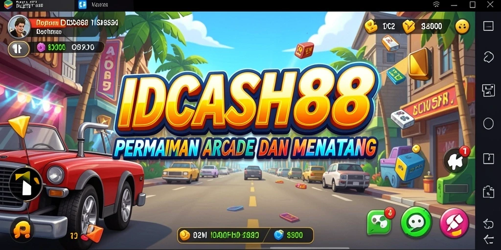 Screenshot utama IDCASH88 menampilkan aksi gameplay Arcade yang seru dan penuh tantangan.