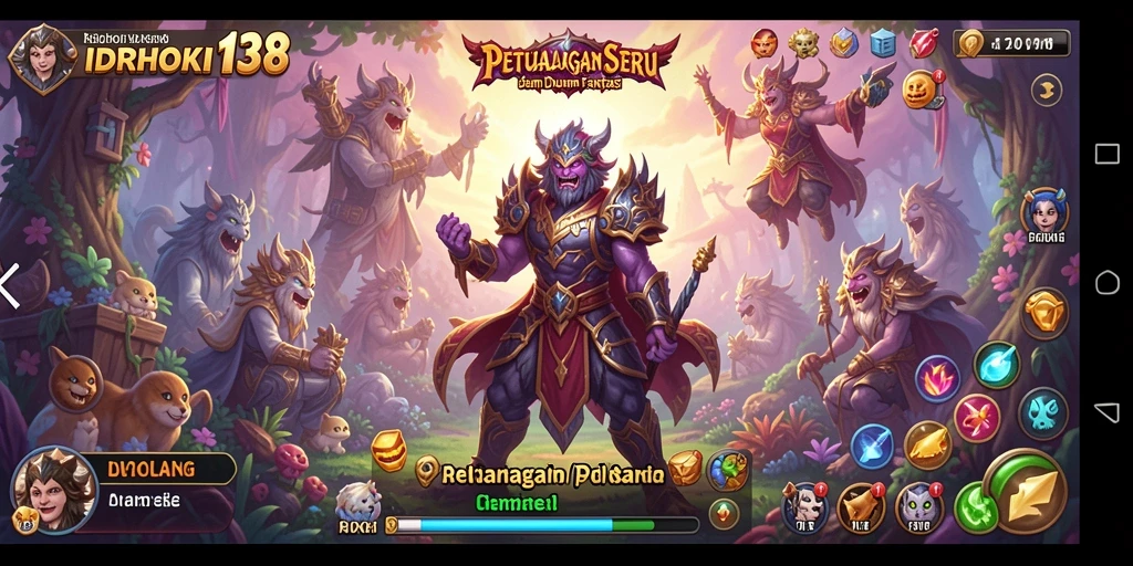 Tampilan gameplay <strong>IDRHOKI138</strong> dengan petualangan epik yang penuh tantangan.