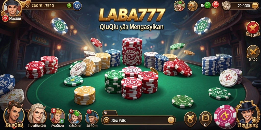 Tampilan screenshot utama LABA777 dengan gameplay QiuQiu yang menarik.