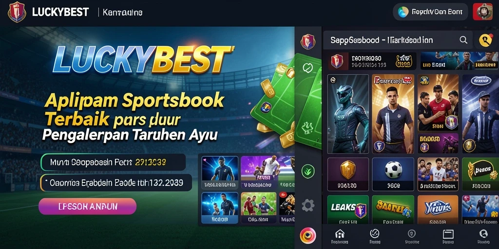 Screenshot utama LUCKYBEST menampilkan fitur taruhan olahraga yang interaktif.