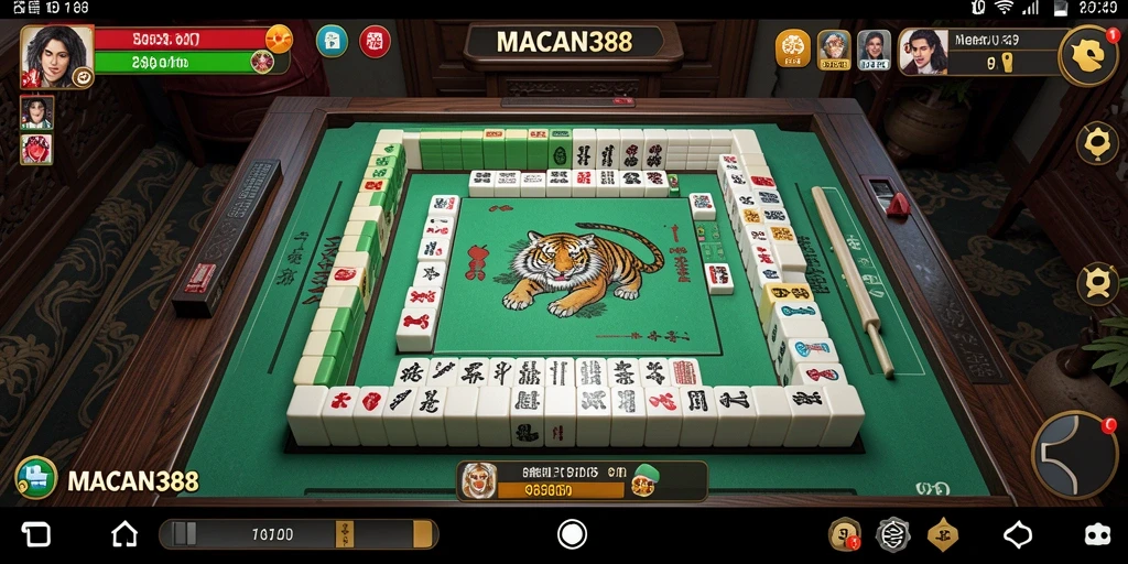 Tampilan gameplay Mahjong yang mengasyikkan di MACAN388.