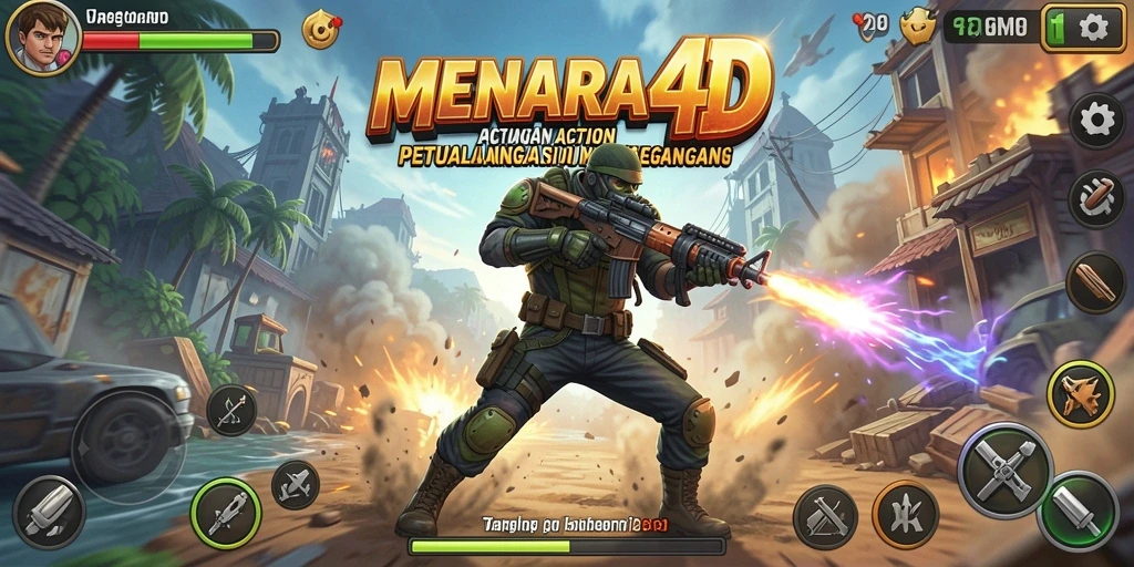 Tampilan gameplay MENARA4D yang penuh aksi dan tantangan.