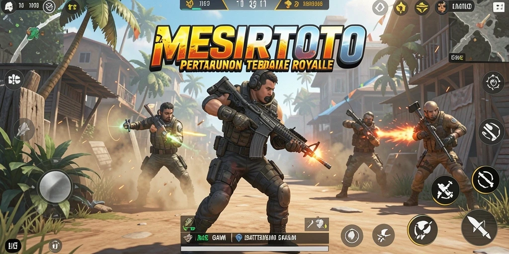 Gameplay seru MESIRTOTO dalam pertempuran Battle Royale.