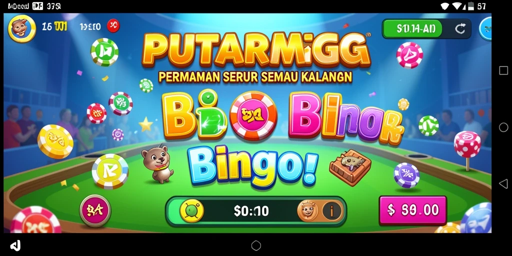 Tampilan screenshot utama PUTARMEGA dengan gameplay Bingo yang seru dan interaktif.