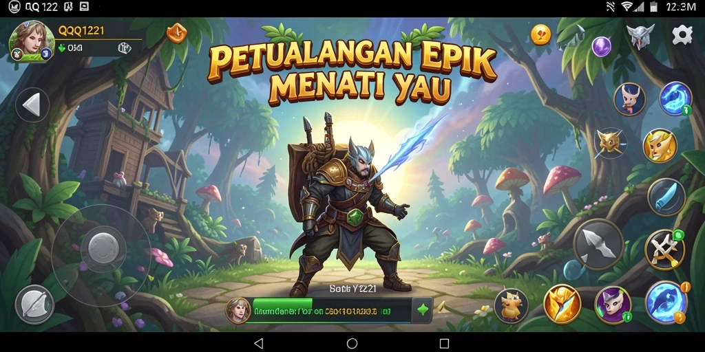 Tampilan gameplay <strong>QQ1221</strong> menampilkan aksi petualangan yang mendebarkan.