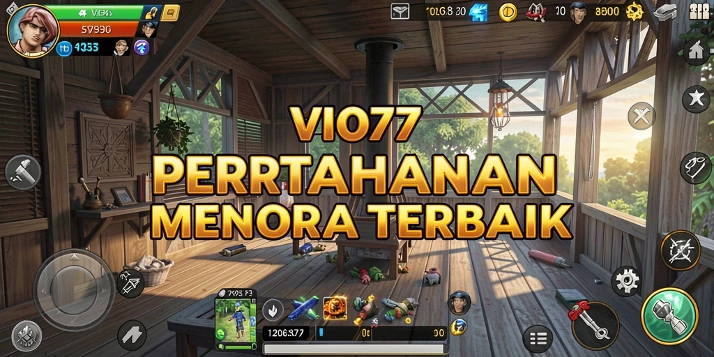 Tampilan gameplay VIO77 dengan aksi Tower Defense yang seru.