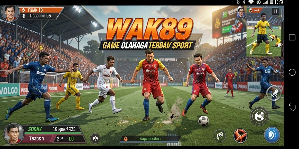 Tampilan gameplay seru dari WAK89 yang menampilkan aksi olahraga mendebarkan.