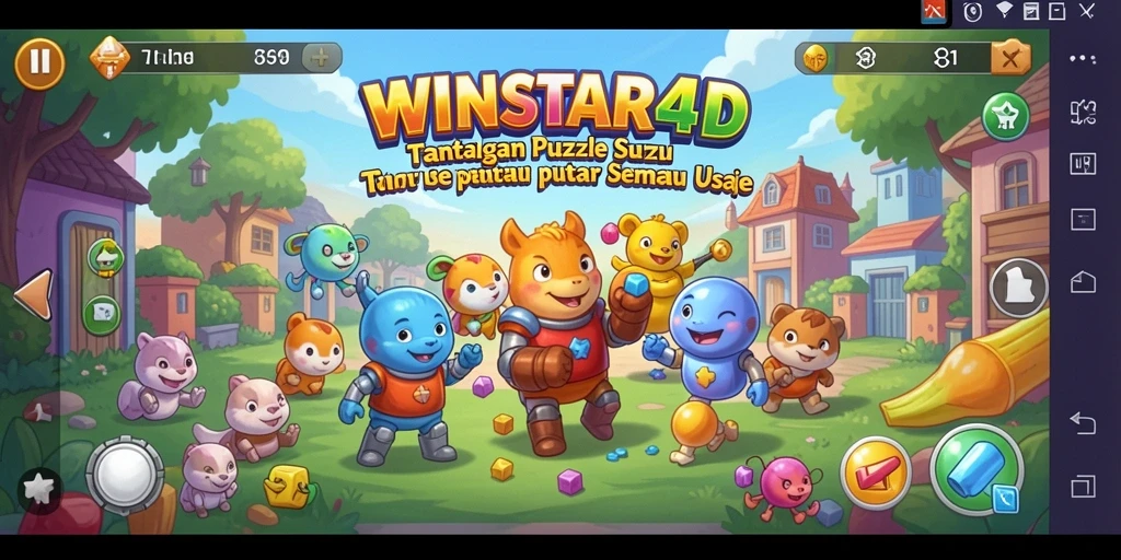 Screenshot WINSTAR4D menampilkan serunya tantangan Puzzle.